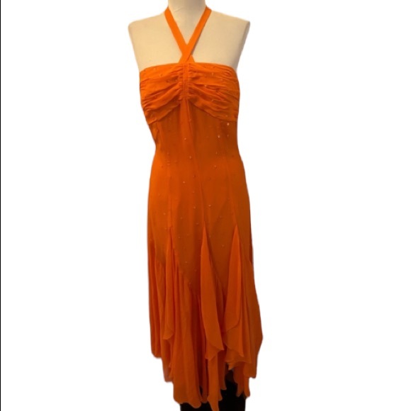 Alfred Angelo Halter cocktail gown Latin Dancer size 12 PROM - Picture 2 of 14